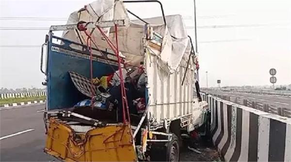 van and truck accident