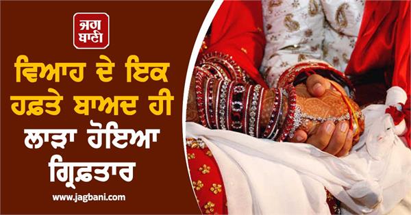 wedding groom arrested police