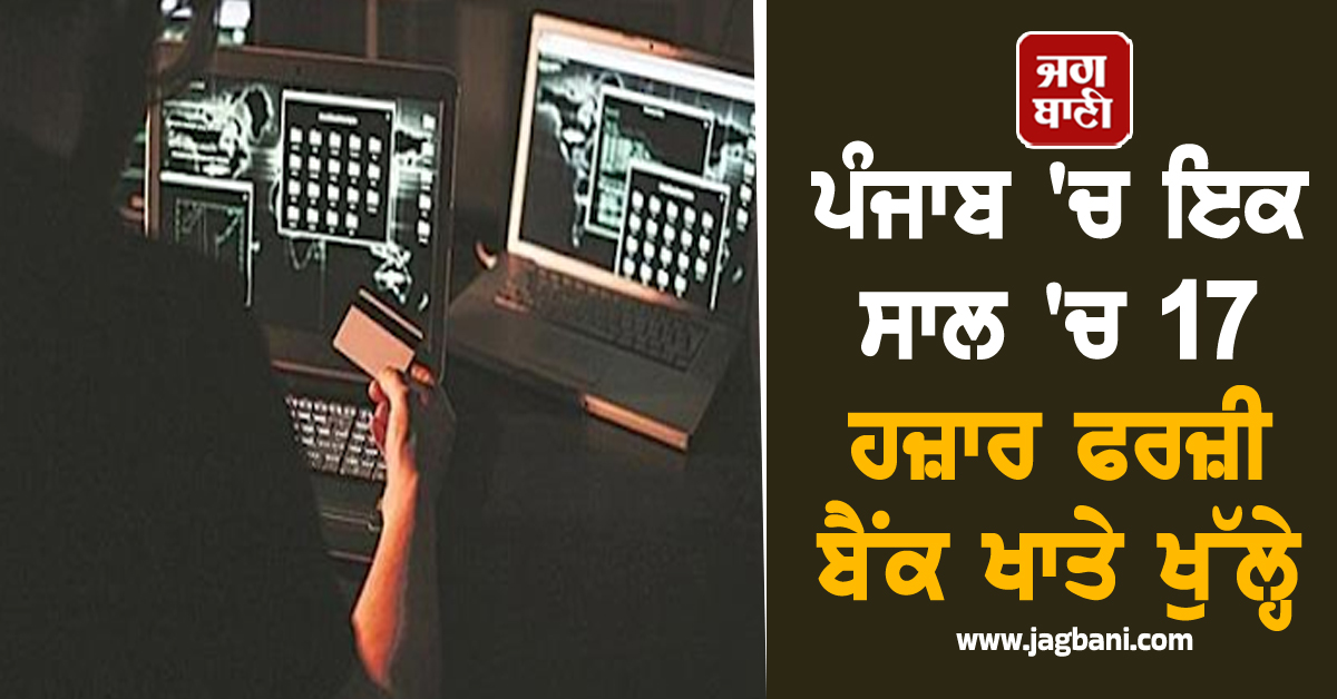 ਪੰਜਾਬ 'ਚ ਇਕ ਸਾਲ 'ਚ 17 ਹਜ਼ਾਰ ਫਰਜ਼ੀ ਬੈਂਕ ਖਾਤੇ ਖੁੱਲ੍ਹੇ, ਇਸ ਰਿਪੋਰਟ ਨੂੰ ਪੜ੍ਹ ਉੱਡਣਗੇ ਹੋਸ਼