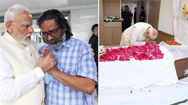 pm modi reached sir ganga ram hospital to bid final farewell