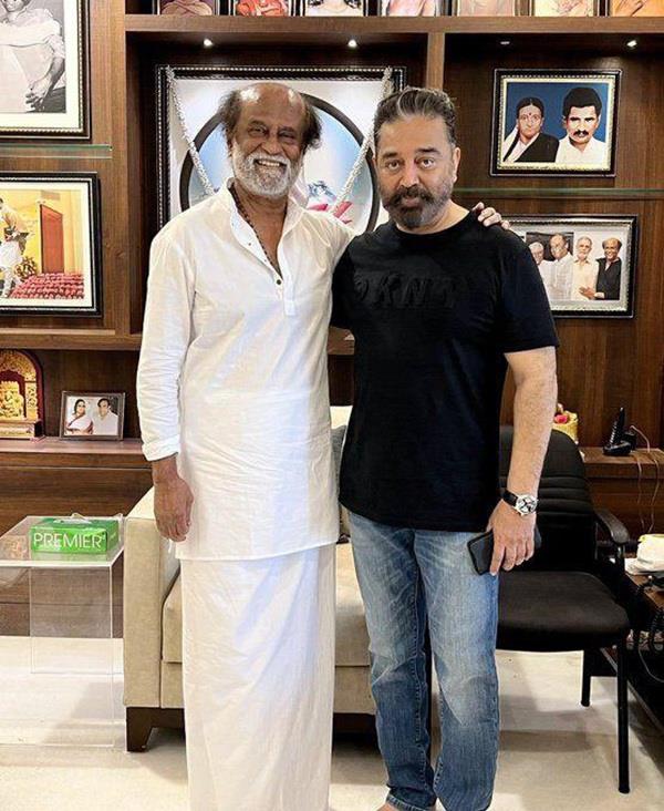 kamal haasan hails rajinikanth  s 50 years in cinema