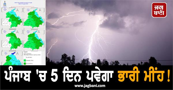 heavy rains to occur in punjab for 5 days big weather forecast
