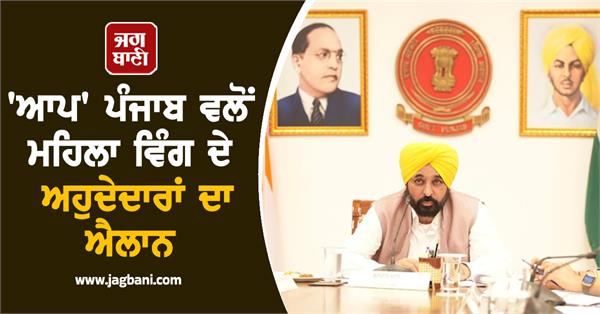 aap punjab announces office bearers of women s wing