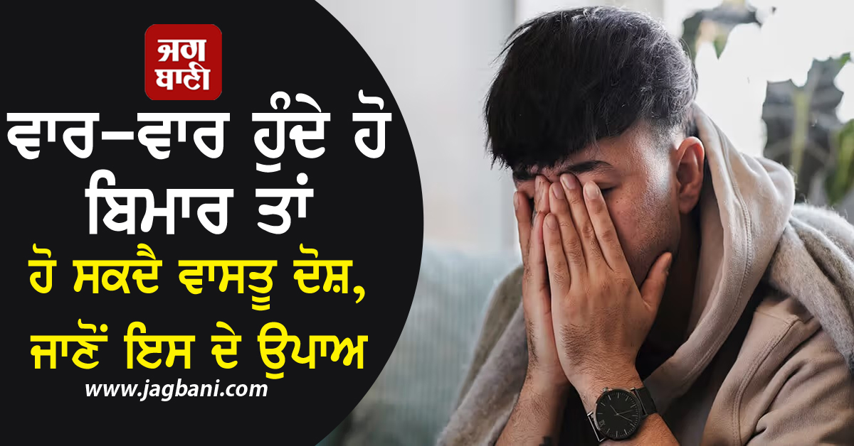 ਵਾਰ-ਵਾਰ ਹੁੰਦੇ ਹੋ ਬਿਮਾਰ ਤਾਂ ਹੋ ਸਕਦੈ ਵਾਸਤੂ ਦੋਸ਼, ਜਾਣੋਂ ਇਸ ਦੇ ਉਪਾਅ