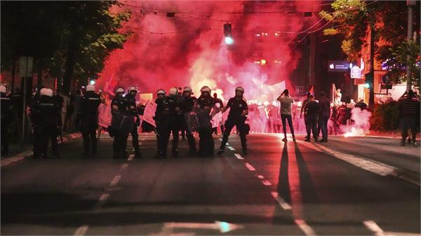 violent clashes in serbia