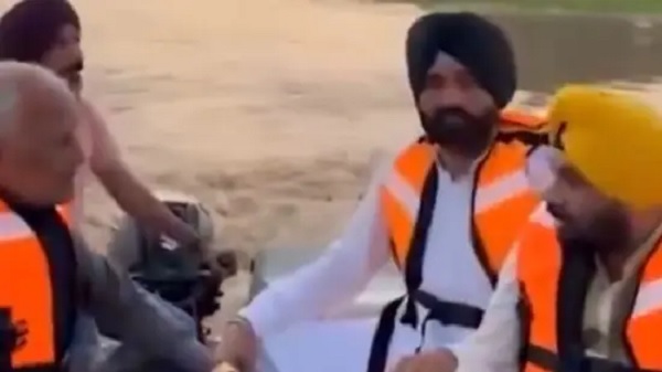 ਹੜ੍ਹ ਦਾ ਜਾਇਜ਼ਾ ਲੈਣ ਗਏ ਮੰਤਰੀ ਕਰਨ ਲੱਗੇ ਗੋਆ ਟ੍ਰਿਪ ਦੀ ਗੱਲ, ਵਿਰੋਧੀ ਧਿਰ ਨੇ ਘੇਰਿਆ