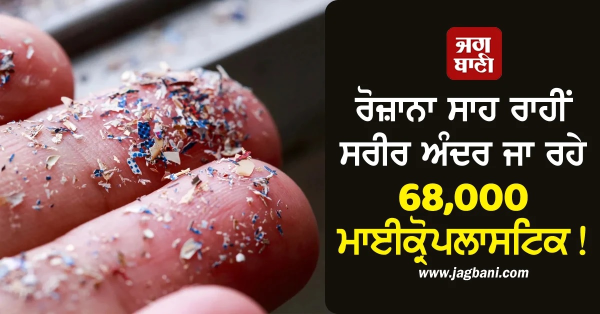 ਰੋਜ਼ਾਨਾ ਸਾਹ ਰਾਹੀਂ ਸਰੀਰ ਅੰਦਰ ਜਾ ਰਹੇ 68,000 ਮਾਈਕ੍ਰੋਪਲਾਸਟਿਕ! ਅਧਿਐਨ 'ਚ ਹੈਰਾਨ ਕਰਨ ਵਾਲਾ ਖੁਲਾਸਾ