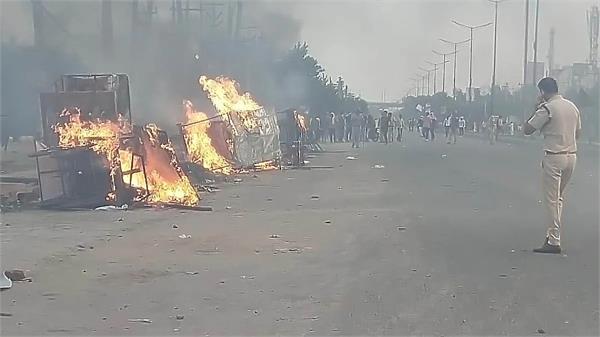 nuh mewat violent clash between two sides