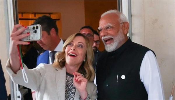 modi holds talks with italian pm meloni