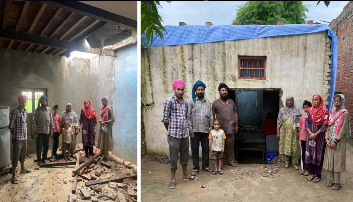 ਤੇਜ਼ ਬਰਸਾਤ ਕਾਰਨ ਘਰ ਦੀ ਛੱਤ ਡਿੱਗੀ, ਪੀੜਤ ਪਰਿਵਾਰ ਨੇ ਲਗਾਈ ਮਦਦ ਦੀ ਗੁਹਾਰ