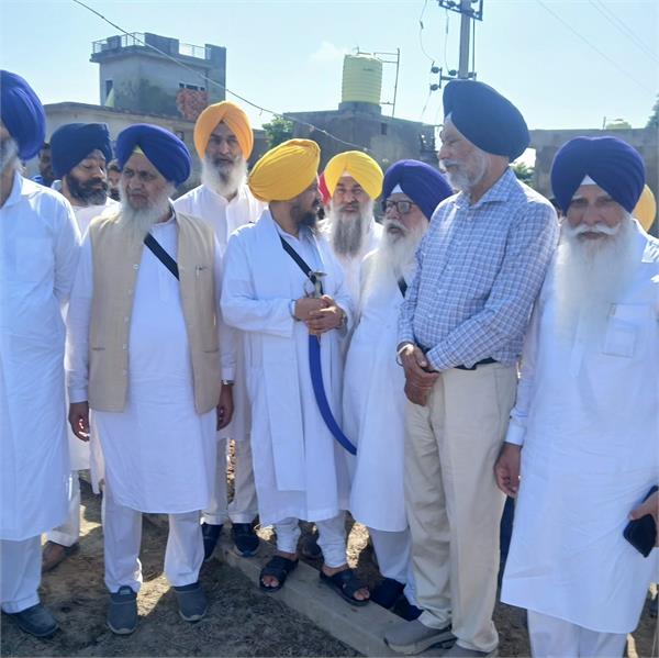 giani harpreet singh inspected flood affected areas with akali leaders