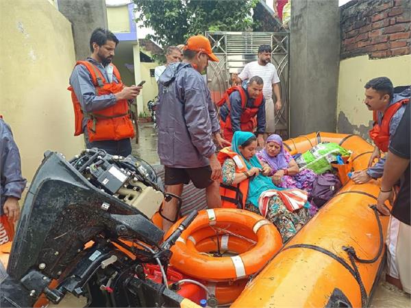 district administration and n  d  r  f  teams rescued the residents