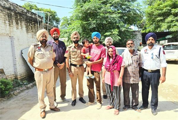 the missing child was found by the police of police station