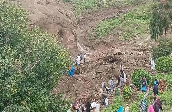 torrential rain falls from the sky entire village destroyed by landslide