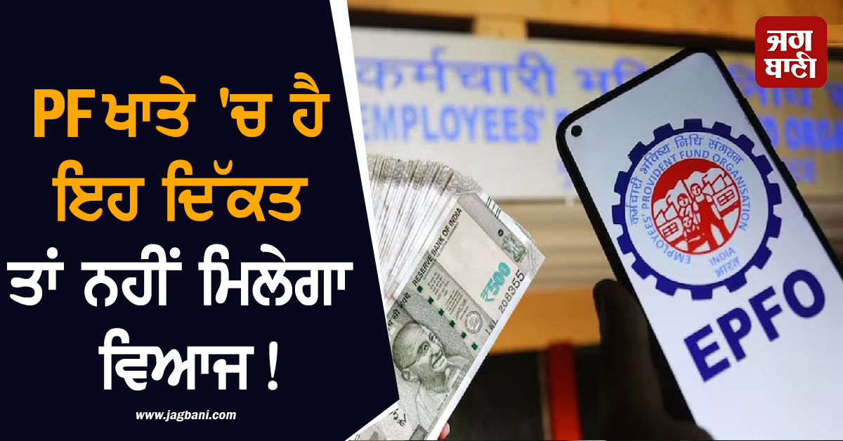 ਤੁਹਾਡਾ PF ਅਕਾਊਂਟ ਕਿਤੇ ਇਨਐਕਟਿਵ ਤਾਂ ਨਹੀਂ? ਛੇਤੀ ਕਰ ਲਓ ਇਹ ਕੰਮ ਵਰਨਾ ਨਹੀਂ ਮਿਲੇਗਾ ਵਿਆਜ