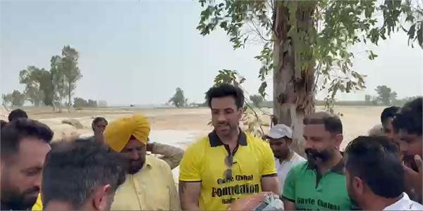 punjabi actor gavie chahal helped flood villages of firozpur