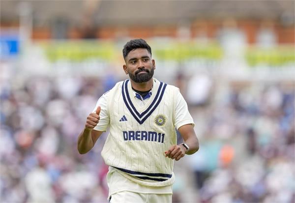 mohammed siraj nominated for august  s   player of the month   award
