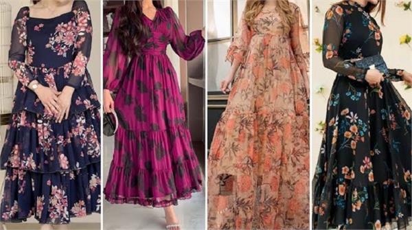 black and floral prints very popular with women in western wear