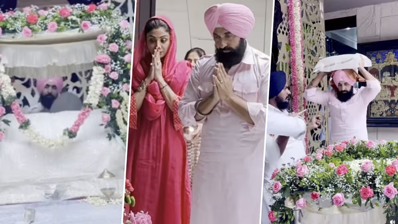 ਸ਼ਿਲਪਾ ਸ਼ੈੱਟੀ ਤੇ ਰਾਜ ਕੁੰਦਰਾ ਨੇ ਘਰ ''ਚ ਕਰਵਾਇਆ ਸੁਖਮਨੀ ਸਾਹਿਬ ਦਾ ਪਾਠ, ਦੇਖੋ ਤਸਵੀਰਾਂ