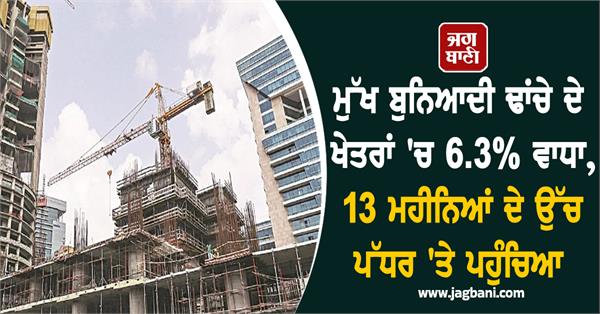 core infrastructure sectors grow 6 3 hitting 13 month high
