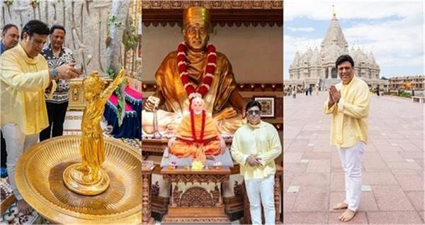  govinda visits swaminarayan temple in new jersey