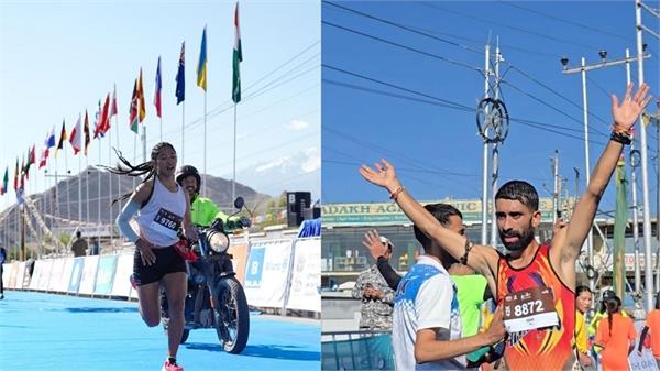 ladakh full marathon hans raj wins men s title