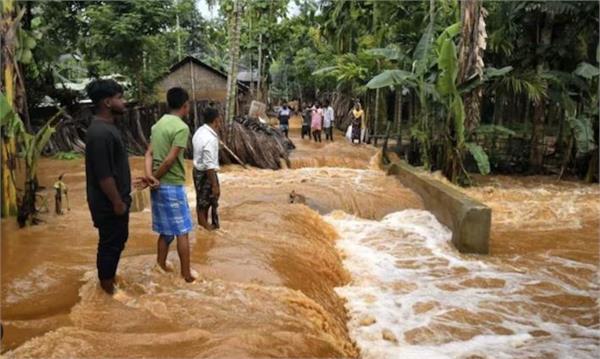 manipur  floods  landslides in some parts after torrential rains