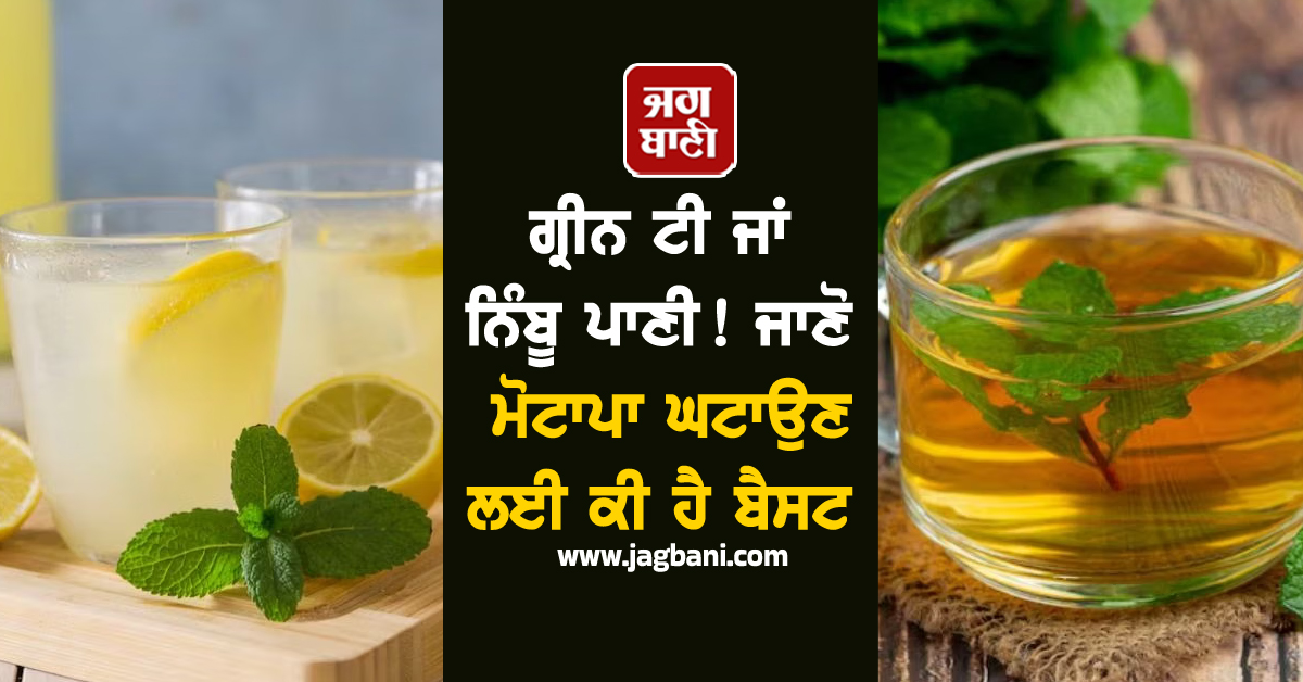 ਗ੍ਰੀਨ ਟੀ ਜਾਂ ਨਿੰਬੂ ਪਾਣੀ! ਜਾਣੋ ਮੋਟਾਪਾ ਘਟਾਉਣ ਲਈ ਕੀ ਹੈ ਬੈਸਟ