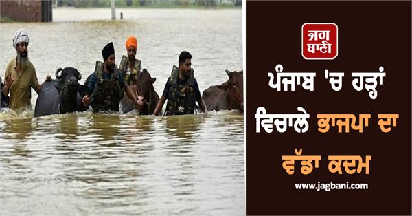 bjp s big step amid floods in punjab