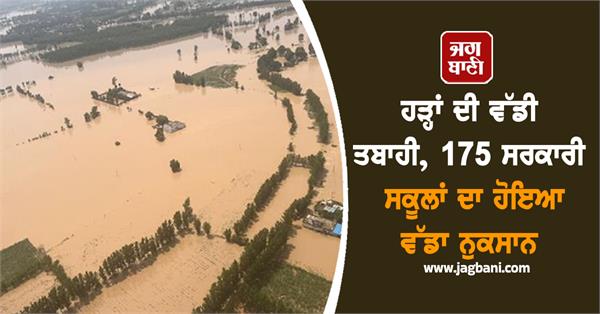 175 government schools suffered major damage due to floods and rains