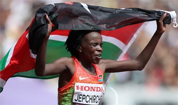 kenya  s jepchirchir wins women  s marathon title at world athletics