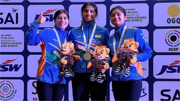junior world cup  women shooters sweep 50m rifle prone