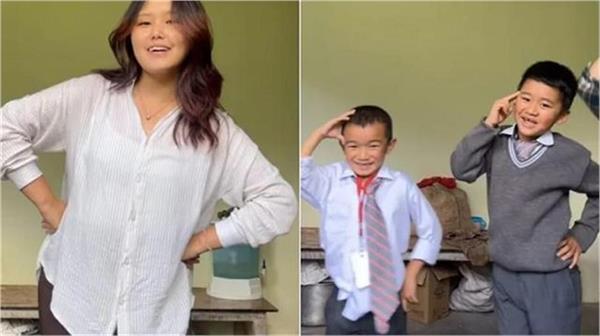 teacher makes dance reel with students on thumak thumak song