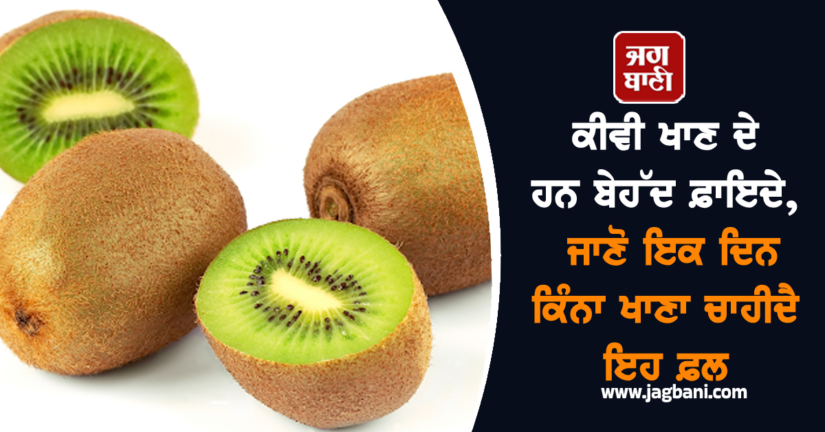 ਕੀਵੀ ਖਾਣ ਦੇ ਹਨ ਬੇਹੱਦ ਫ਼ਾਇਦੇ, ਜਾਣੋ ਇਕ ਦਿਨ ਕਿੰਨਾ ਖਾਣਾ ਚਾਹੀਦੈ ਇਹ ਫ਼ਲ