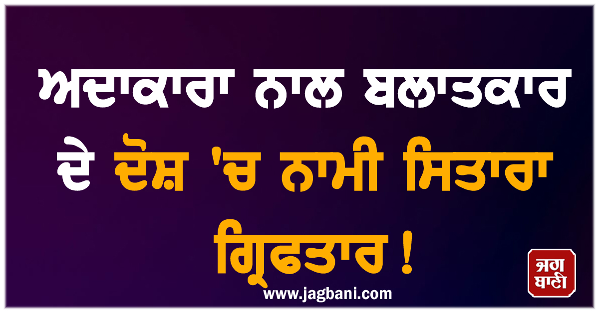 ਅਦਾਕਾਰਾ ਨਾਲ ਬਲਾਤਕਾਰ ਦੇ ਦੋਸ਼ 'ਚ ਨਾਮੀ ਸਿਤਾਰਾ ਗ੍ਰਿਫਤਾਰ!