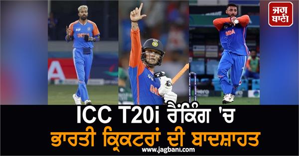indian cricketers dominate icc t20i rankings