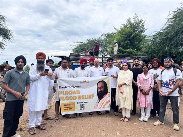 art of living  s punjab flood relief campaign continues