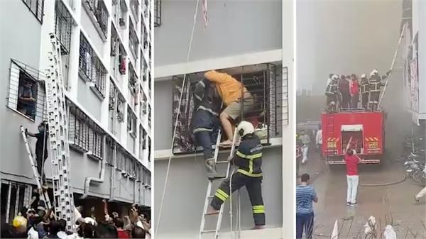 mumbai dahisar fire residential building injury death