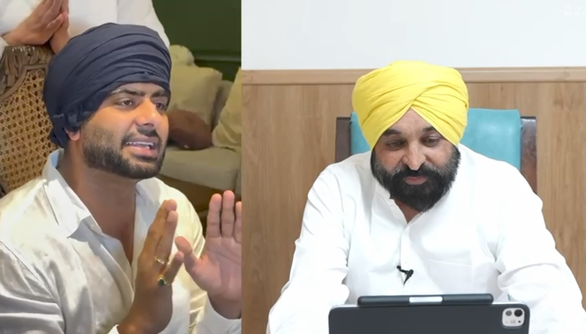 CM ਮਾਨ ਨੇ ਹਸਪਤਾਲ ਤੋਂ ਗਾਇਕ ਮਨਕੀਰਤ ਔਲਖ ਤੇ ਉਦਯੋਗਪਤੀ ਪ੍ਰਿਤਪਾਲ ਸਿੰਘ ਨਾਲ ਕੀਤਾ ਧੰਨਵਾਦ