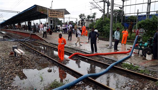 water completed in the rail track