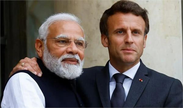 pm modi spoke to french president macron