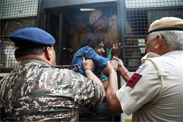delhi  sir  left parties  protest  detention