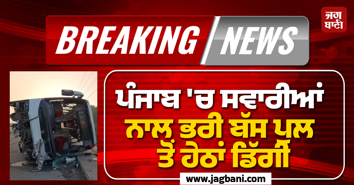 ਪੰਜਾਬ 'ਚ ਸਵਾਰੀਆਂ ਨਾਲ ਭਰੀ ਬੱਸ ਪੁਲ ਤੋਂ ਹੇਠਾਂ ਡਿੱਗੀ, ਕੰਡਕਟਰ ਸਣੇ 3 ਮੌਤਾਂ, ਮੰਜ਼ਰ ਨੇ ਖੜ੍ਹੇ ਕੀਤੇ ਰੌਂਗਟੇ