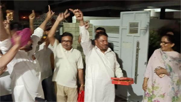 celebrations at home as pargat singh takes charge of punjab congress