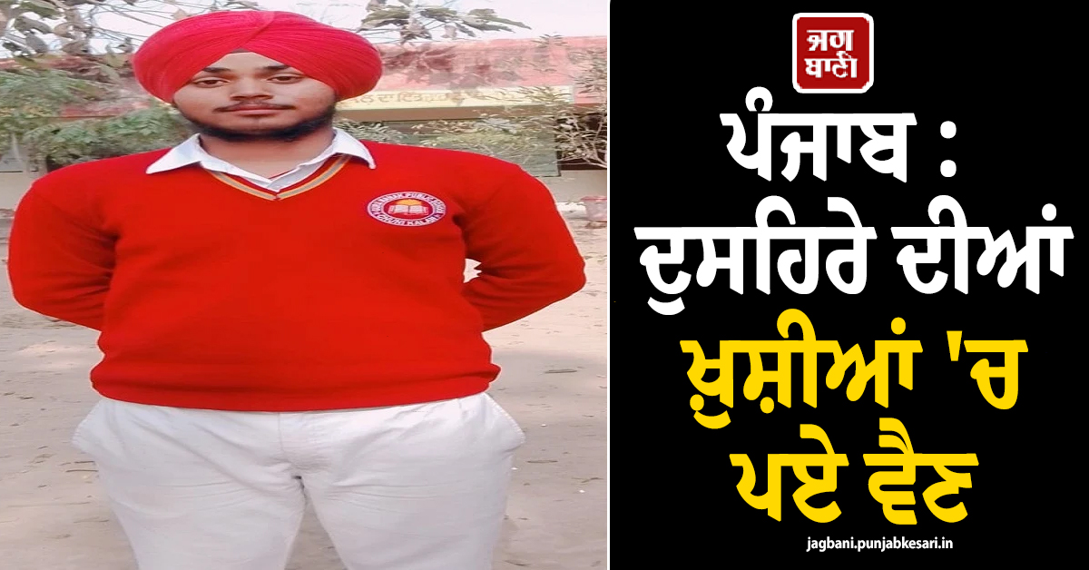 ਪੰਜਾਬ : ਦੁਸਹਿਰੇ ਦੀਆਂ ਖ਼ੁਸ਼ੀਆਂ 'ਚ ਪਏ ਵੈਣ, ਗੁਆਂਢੀਆਂ ਦੀ ਲੋਹੇ ਦੀ ਪੌੜੀ ਨੇ ਖੋਹ ਲਿਆ ਪੁੱਤ