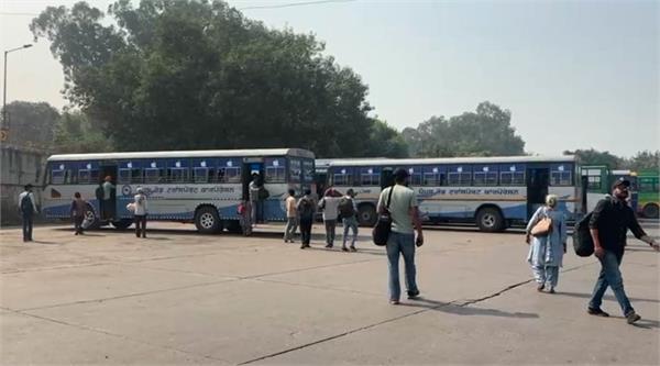 government bus employees on strike in punjab  passengers facing hardship