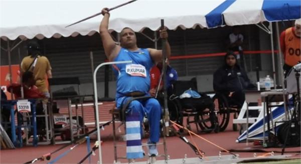 pradeep won silver in javelin throw