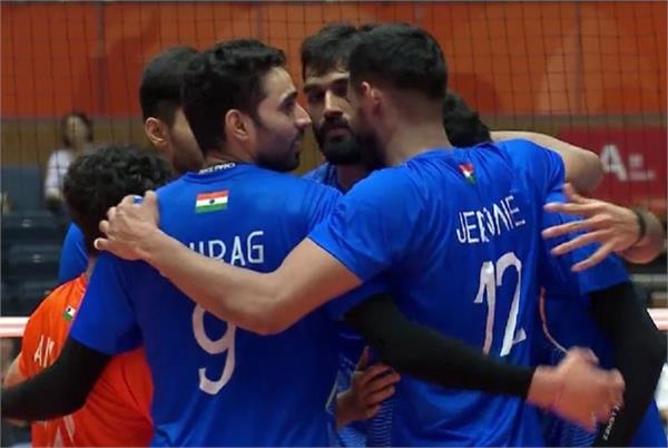 asian games  indian men  s volleyball team finished in sixth place