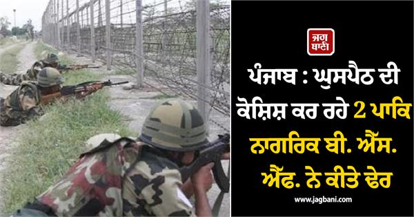 punjab 2 pakistani nationals shot dead in bsf operation
