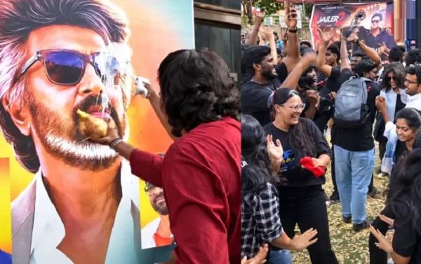 celebratory atmosphere in tamil nadu as rajinikanth  s   jailer 2   hits theaters
